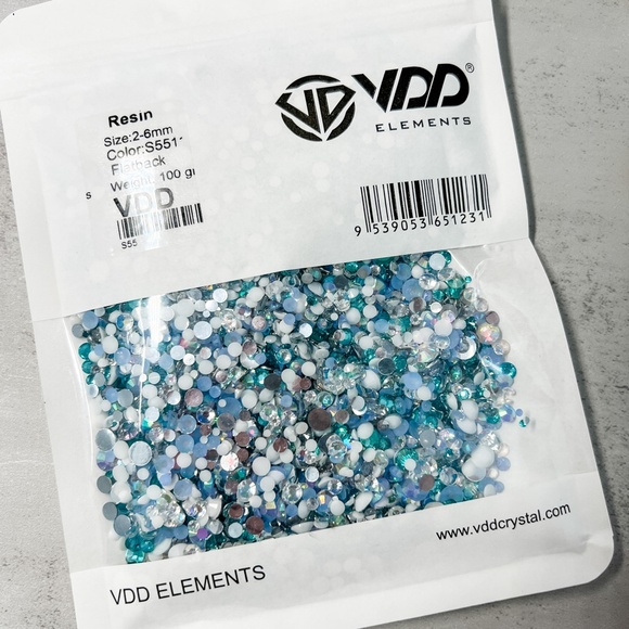 Flatback Rhinestones, Resin, 5 bags, 100g each mixed sizes 2mm-6mm - Picture 4 of 11